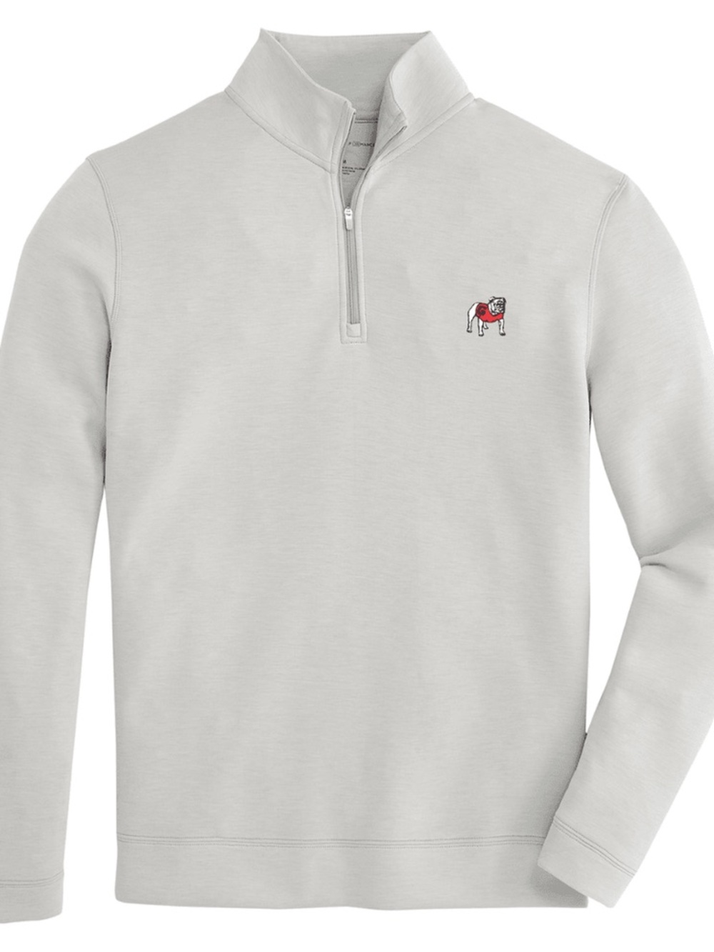 UGA Standing Bulldog Yeager Performance Pullover - Mirage Grey